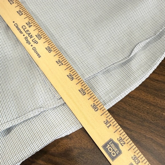 Lacoste Mens 42 Pre-Owned Dress Shirt LS Gingham Check Blue White Button Down - Picture 11 of 14